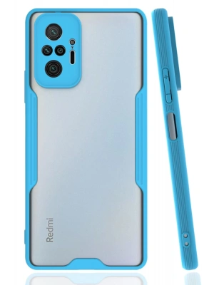 Newface Xiaomi Redmi Note 10 Pro Kılıf Platin Silikon - Mavi