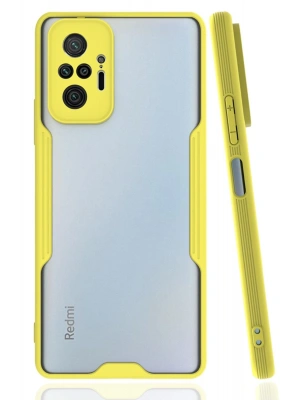 Newface Xiaomi Redmi Note 10 Pro Kılıf Platin Silikon - Sarı
