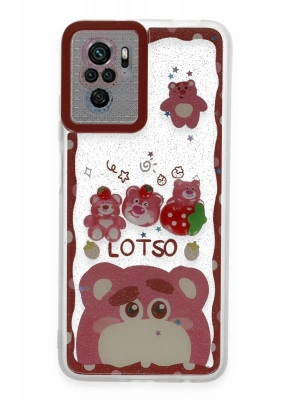 Newface Xiaomi Redmi Note 10 Pro Kılıf Sweet Desenli Silikon Kapak - Pembe