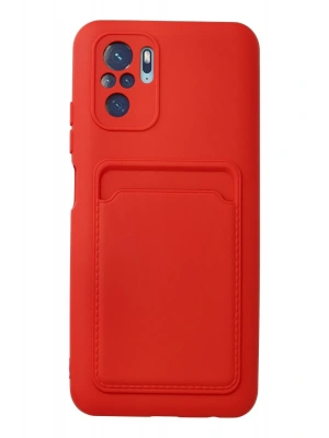 Newface Xiaomi Redmi Note 10S Kılıf Kelvin Kartvizitli Silikon - Kırmızı