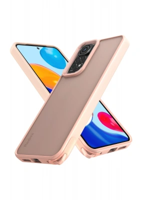 Newface Xiaomi Redmi Note 11 Kılıf Elegant Kapak - Pudra