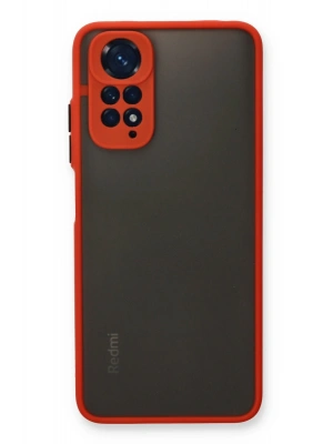 Newface Xiaomi Redmi Note 11 Kılıf Montreal Silikon Kapak - Kırmızı