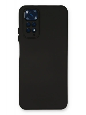 Newface Xiaomi Redmi Note 11 Kılıf Nano içi Kadife Silikon - Siyah