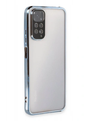 Newface Xiaomi Redmi Note 11 Kılıf Razer Lensli Silikon - Açık Mavi