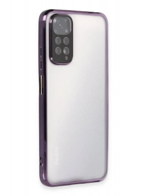 Newface Xiaomi Redmi Note 11 Kılıf Razer Lensli Silikon - Mor