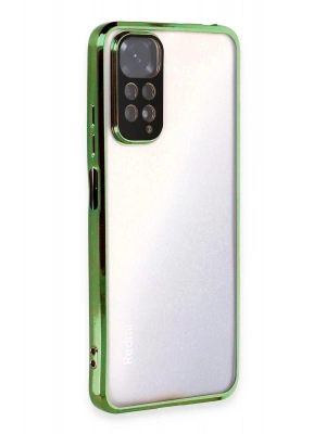 Newface Xiaomi Redmi Note 11 Kılıf Razer Lensli Silikon - Yeşil