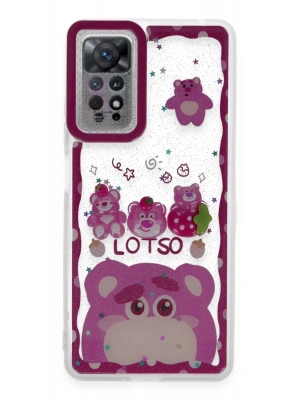 Newface Xiaomi Redmi Note 11 Kılıf Sweet Desenli Silikon Kapak - Pembe