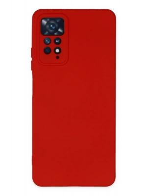 Newface Xiaomi Redmi Note 11 Pro Kılıf Nano içi Kadife Silikon - Kırmızı