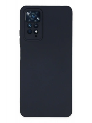 Newface Xiaomi Redmi Note 11 Pro Kılıf Nano içi Kadife Silikon - Lacivert