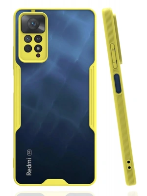 Newface Xiaomi Redmi Note 11 Pro Kılıf Platin Silikon - Sarı