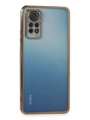 Newface Xiaomi Redmi Note 11 Pro Kılıf Razer Lensli Silikon - Gold
