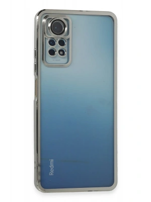 Newface Xiaomi Redmi Note 11 Pro Kılıf Razer Lensli Silikon - Gümüş
