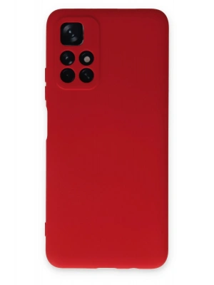Newface Xiaomi Redmi Note 11T Kılıf Nano içi Kadife Silikon - Kırmızı