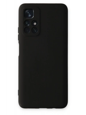 Newface Xiaomi Redmi Note 11T Kılıf Nano içi Kadife Silikon - Siyah