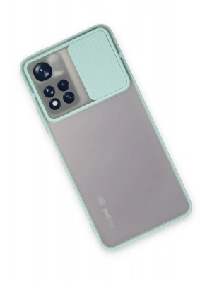 Newface Xiaomi Redmi Note 11T Kılıf Palm Buzlu Kamera Sürgülü Silikon - Turkuaz