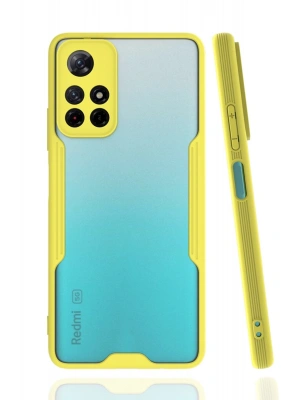 Newface Xiaomi Redmi Note 11T Kılıf Platin Silikon - Sarı