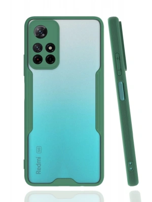 Newface Xiaomi Redmi Note 11T Kılıf Platin Silikon - Yeşil