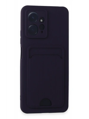 Newface Xiaomi Redmi Note 12 4G Kılıf Kelvin Kartvizitli Silikon - Derin Mor