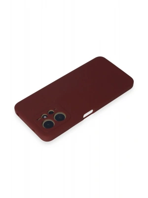 Newface Xiaomi Redmi Note 12 4G Kılıf Nano içi Kadife Silikon - Bordo