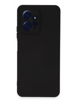 Newface Xiaomi Redmi Note 12 4G Kılıf Nano içi Kadife Silikon - Siyah
