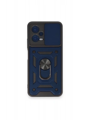 Newface Xiaomi Redmi Note 12 4G Kılıf Pars Lens Yüzüklü Silikon - Lacivert