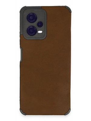 Newface Xiaomi Redmi Note 12 5G Kılıf Loop Deri Silikon - Kahverengi