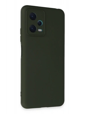 Newface Xiaomi Redmi Note 12 5G Kılıf Nano içi Kadife Silikon - Koyu Yeşil