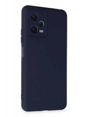 Newface Xiaomi Redmi Note 12 5G Kılıf Nano içi Kadife Silikon - Lacivert