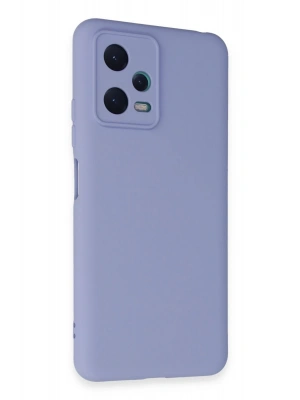Newface Xiaomi Redmi Note 12 5G Kılıf Nano içi Kadife Silikon - Lila