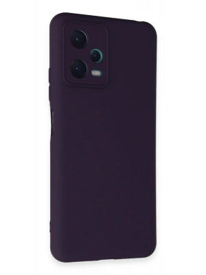 Newface Xiaomi Redmi Note 12 5G Kılıf Nano içi Kadife Silikon - Mor