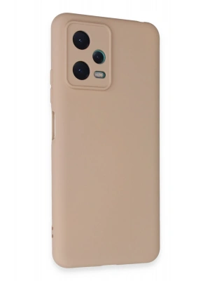 Newface Xiaomi Redmi Note 12 5G Kılıf Nano içi Kadife Silikon - Pudra