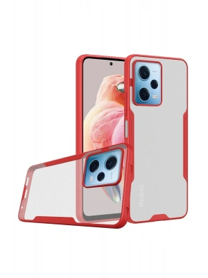 Newface Xiaomi Redmi Note 12 5G Kılıf Platin Silikon - Kırmızı