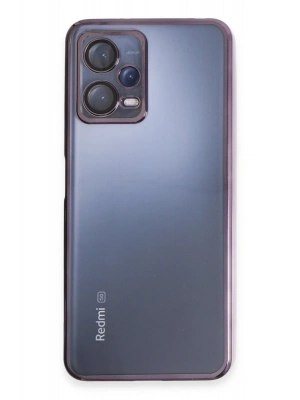 Newface Xiaomi Redmi Note 12 5G Kılıf Razer Lensli Silikon - Mor