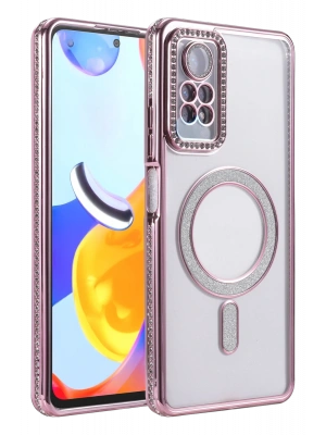 Newface Xiaomi Redmi Note 12 Pro 4G Joke Simli Magneticsafe Kılıf - Pembe