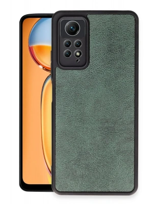 Newface Xiaomi Redmi Note 12 Pro 4G Kılıf Aras Deri Kapak - Koyu Yeşil