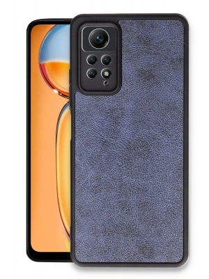 Newface Xiaomi Redmi Note 12 Pro 4G Kılıf Aras Deri Kapak - Lacivert
