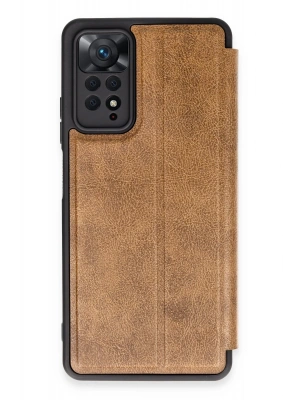 Newface Xiaomi Redmi Note 12 Pro 4G Kılıf Flip Cover - Taba