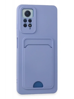 Newface Xiaomi Redmi Note 12 Pro 4G Kılıf Kelvin Kartvizitli Silikon - Lila