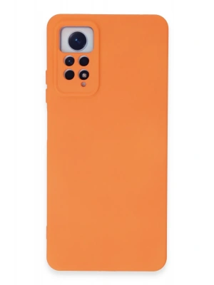 Newface Xiaomi Redmi Note 12 Pro 4G Kılıf Nano içi Kadife Silikon - Turuncu