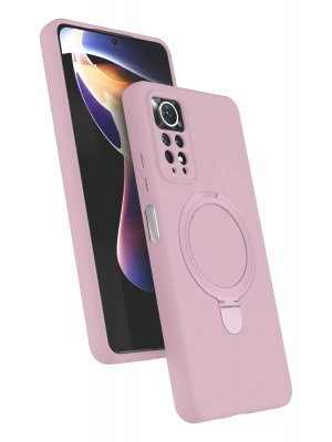 Newface Xiaomi Redmi Note 12 Pro 4G Regal Magsafe Standlı Kapak - Açık Pembe