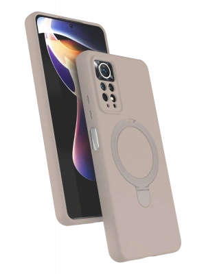 Newface Xiaomi Redmi Note 12 Pro 4G Regal Magsafe Standlı Kapak - Çöl Titanyum