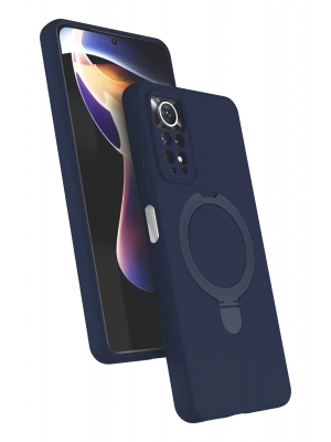 Newface Xiaomi Redmi Note 12 Pro 4G Regal Magsafe Standlı Kapak - Lacivert