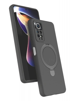 Newface Xiaomi Redmi Note 12 Pro 4G Regal Magsafe Standlı Kapak - Titan Gri