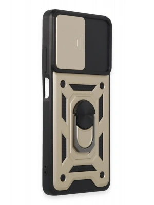 Newface Xiaomi Redmi Note 12 Pro 5G Kılıf Pars Lens Yüzüklü Silikon - Gold