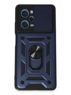 Newface Xiaomi Redmi Note 12 Pro 5G Kılıf Pars Lens Yüzüklü Silikon - Lacivert