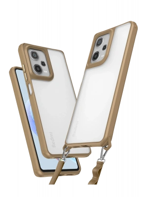 Newface Xiaomi Redmi Note 12 Pro 5G Kılıf Penta Silikon Kılıf - Çöl Titanyum