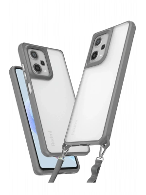 Newface Xiaomi Redmi Note 12 Pro 5G Kılıf Penta Silikon Kılıf - Titan Gri