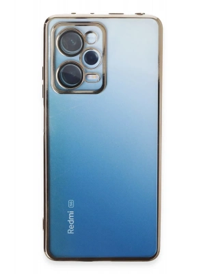 Newface Xiaomi Redmi Note 12 Pro 5G Kılıf Razer Lensli Silikon - Gold