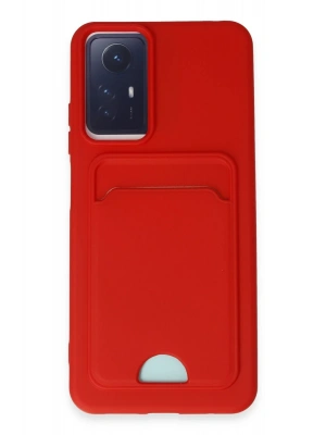 Newface Xiaomi Redmi Note 12S Kılıf Kelvin Kartvizitli Silikon - Kırmızı