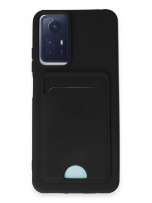 Newface Xiaomi Redmi Note 12S Kılıf Kelvin Kartvizitli Silikon - Siyah